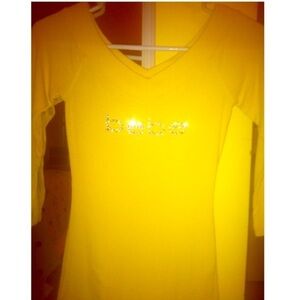 Bebe Kids Sparkling Yellow Long Sleeve Tee
